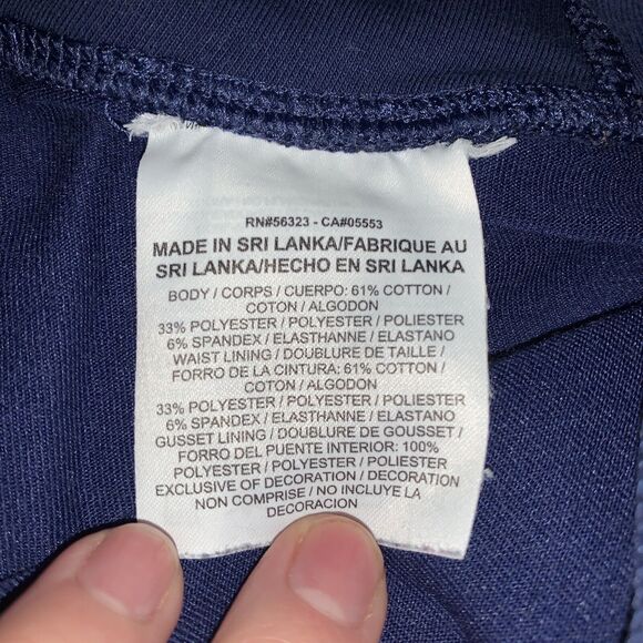 Women’s Size Small Nike Dri Fit Blue‎ Pink Cropped Legging Soft - Picture 8 of 9